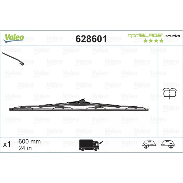 Pyyhin Valeo Optiblade Trucks, 600 mm
