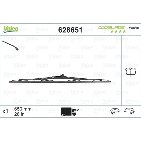 Pyyhin Valeo Optiblade Trucks, 650 mm