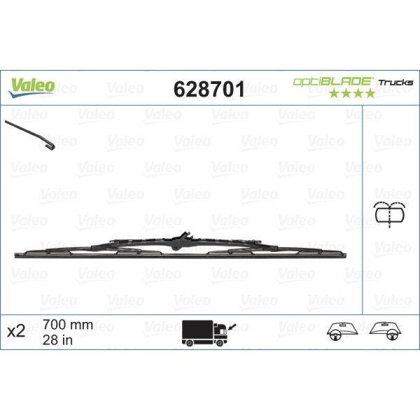 Pyyhin Valeo Optiblade Trucks, 700 mm