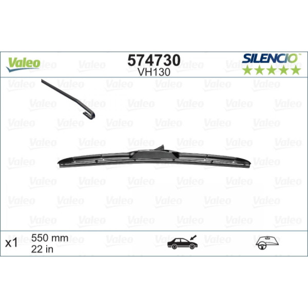 Pyyhin Valeo Silencio Hybrid VH130, 550 mm