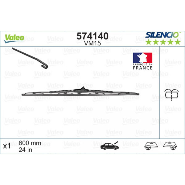 Pyyhin Valeo Silencio Performance VM15, 600 mm