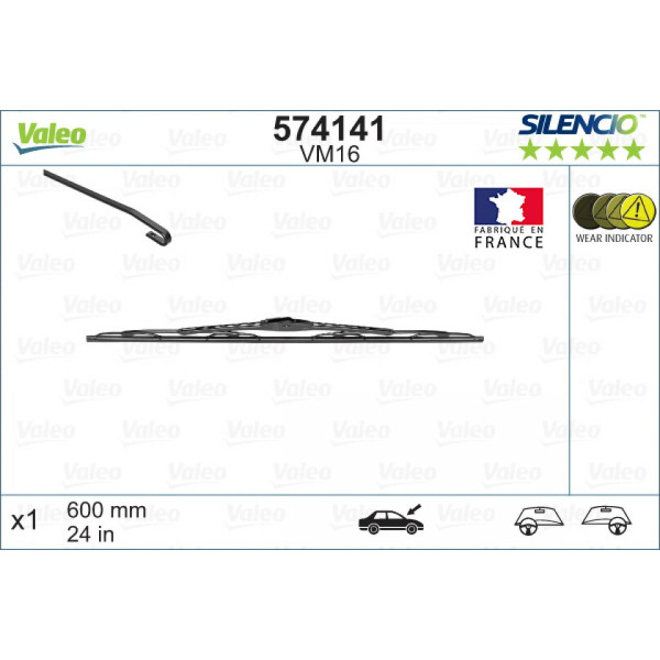 Pyyhin Valeo Silencio Performance VM16, 600 mm