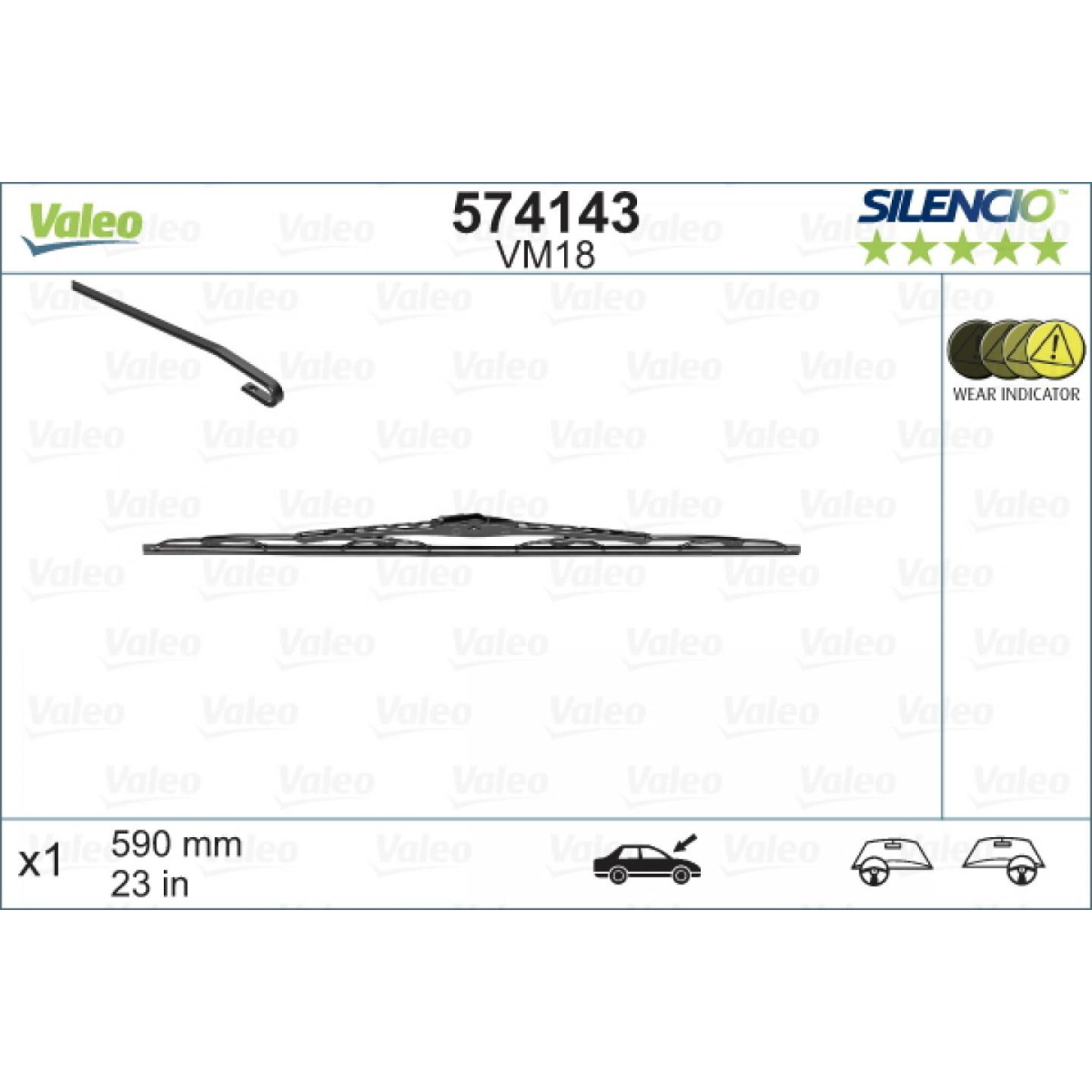Pyyhin Valeo Silencio Performance VM18, 590 mm Pyyhin Valeo Silencio Performance VM18, 590 mm