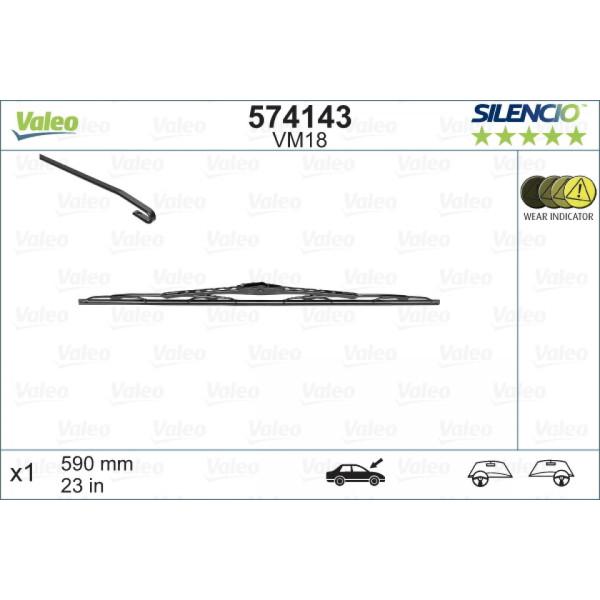 Pyyhin Valeo Silencio Performance VM18, 590 mm