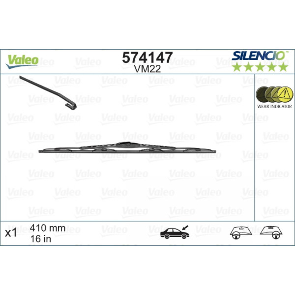 Pyyhin Valeo Silencio Performance VM22, 410 mm
