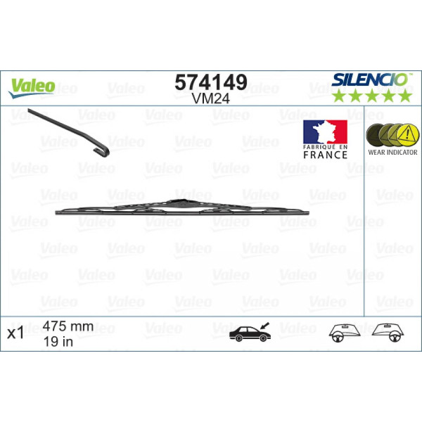 Pyyhin Valeo Silencio Performance VM24, 475 mm