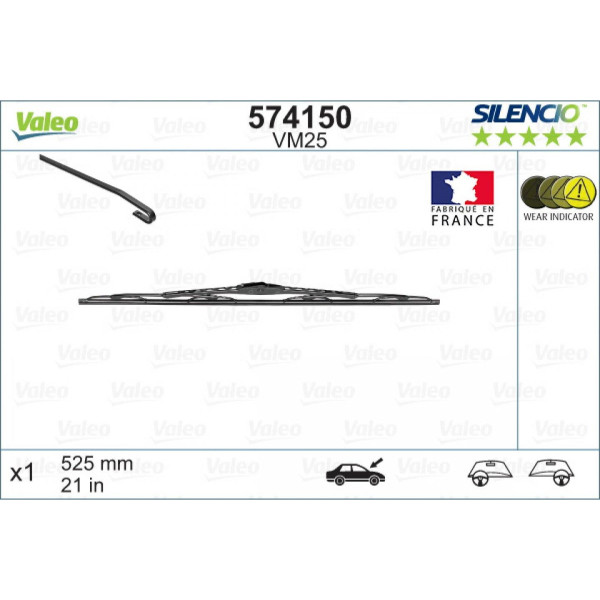 Pyyhin Valeo Silencio Performance VM25, 525 mm