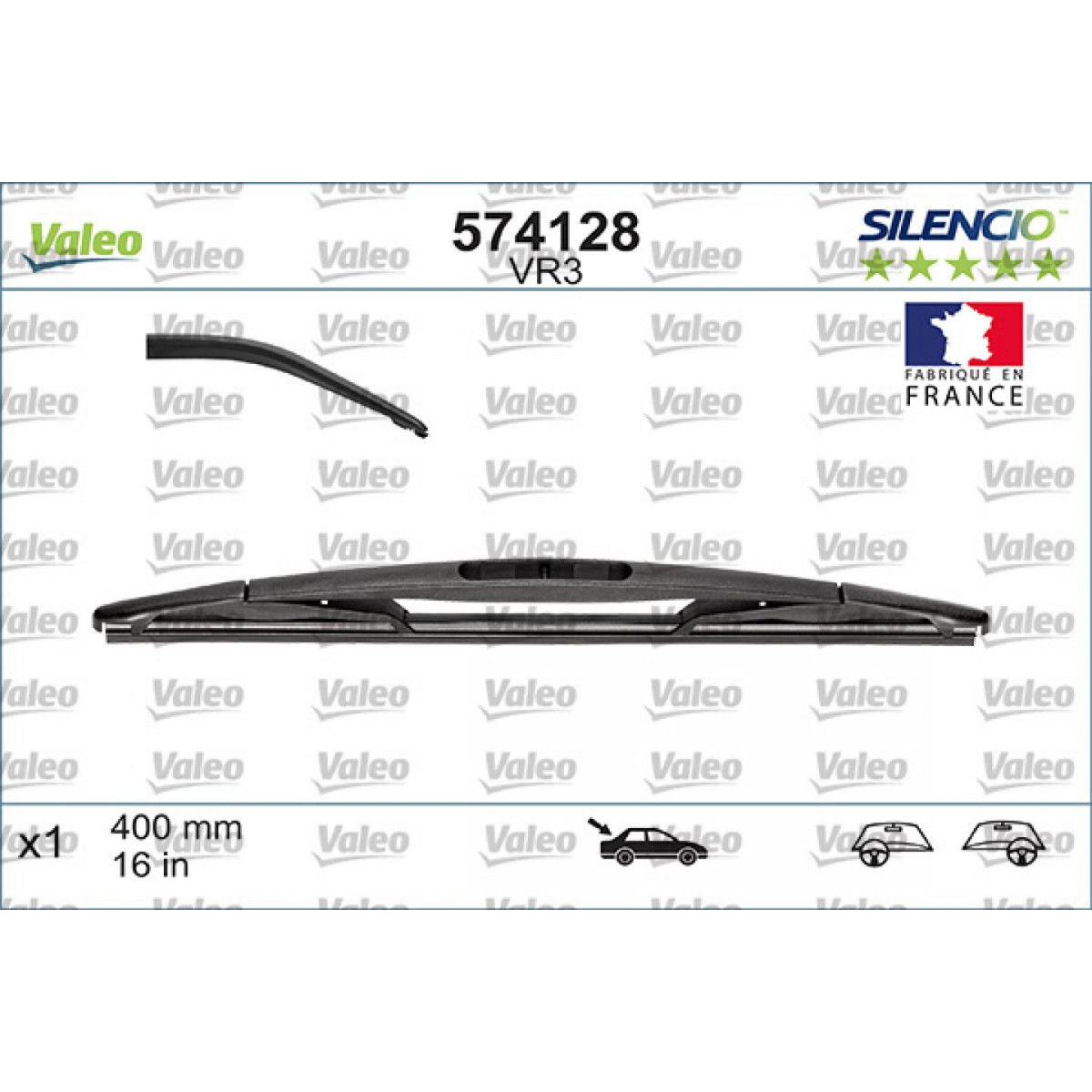 Takapyyhin Valeo Silencio Performance VR3, 400 mm Takapyyhin Valeo Silencio Performance VR3, 400 mm