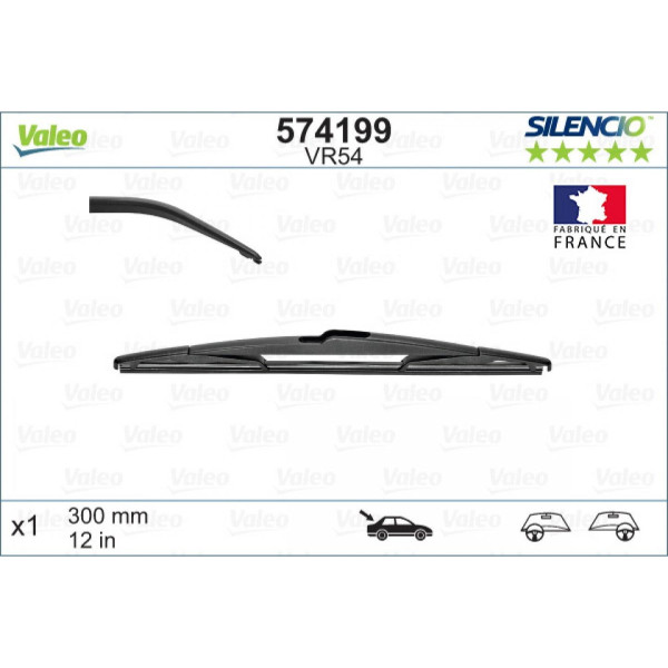 Takapyyhin Valeo Silencio Performance VR54, 300 mm