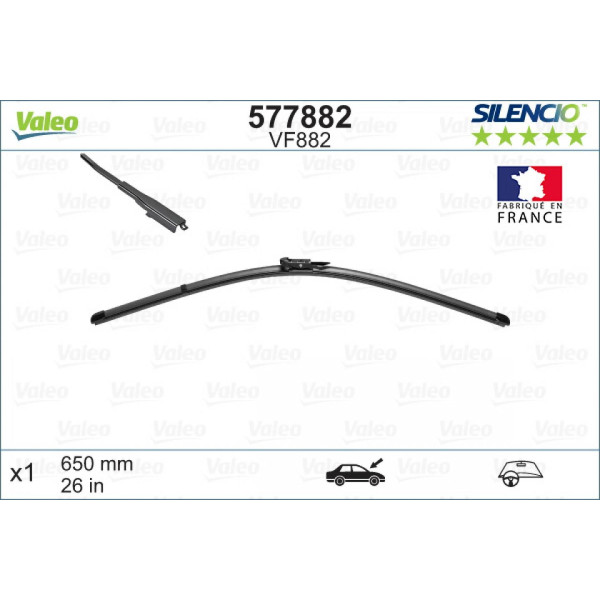 Pyyhin Valeo Silencio VF882, 650 mm