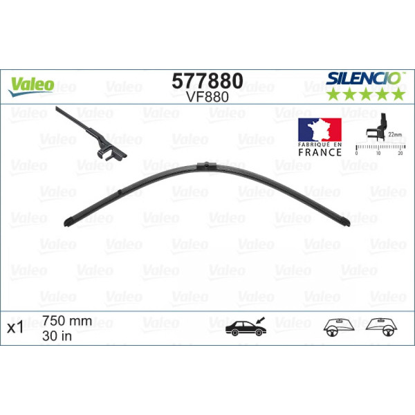 Pyyhin Valeo Silencio X.TRM OE VF880, 750 mm