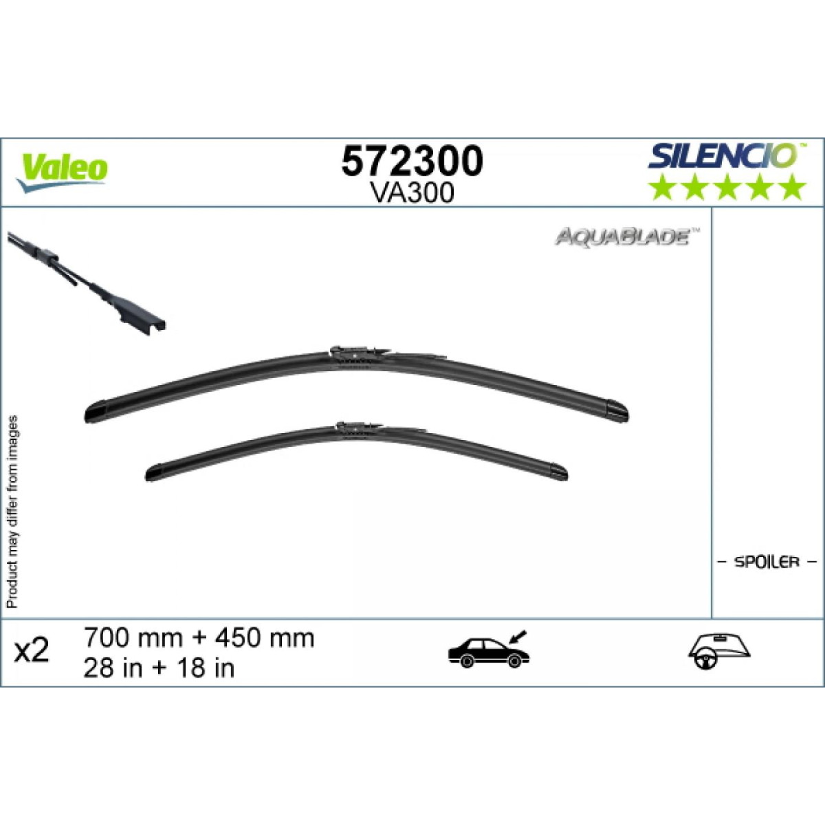 Pyyhinsetti Valeo Aquablade VA300, 700/450 mm Pyyhinsetti Valeo Aquablade VA300, 700/450 mm