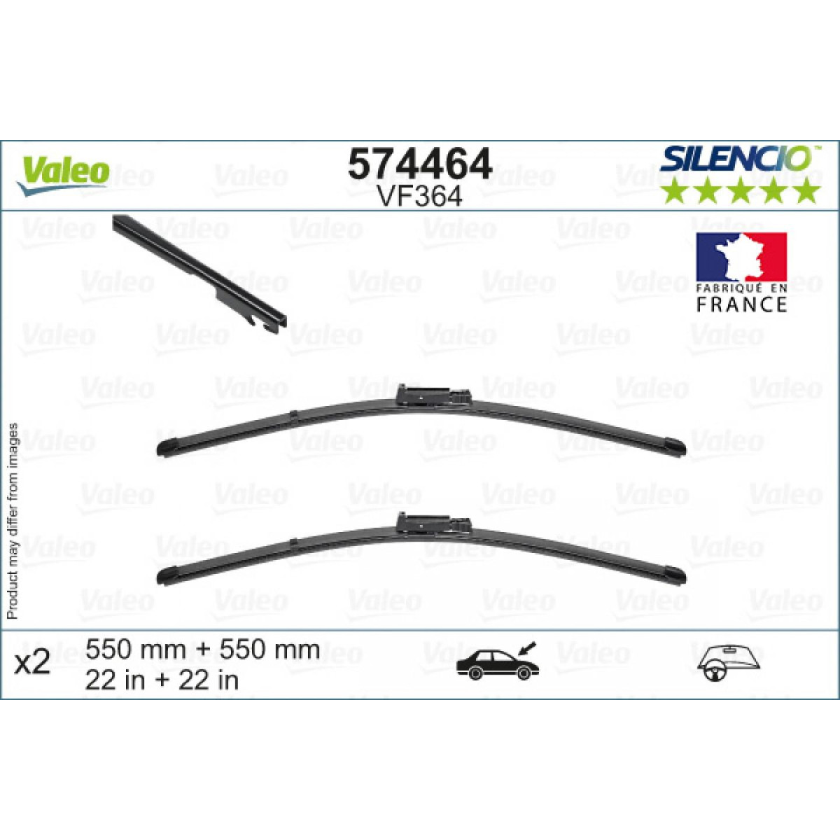 Pyyhinsetti Valeo Silencio X.TRM OE VF364, 555/555 mm Pyyhinsetti Valeo Silencio X.TRM OE VF364, 555/555 mm