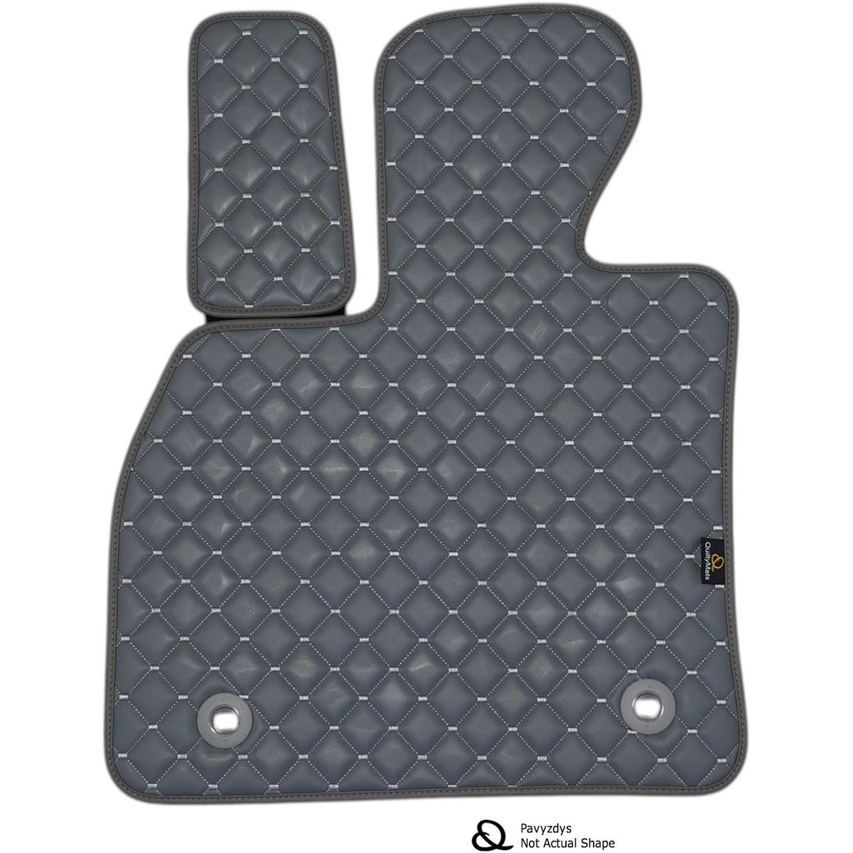 Eco-nahka matot QuiltyMats XPENG G9 (E38) vuodesta 2022 (Harmaa / harmaat ompeleet)