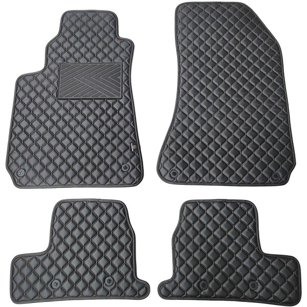 Eco-nahka matot QuiltyMats ALFA Romeo BRERA 2005-2010 (Musta / mustat ompeleet)