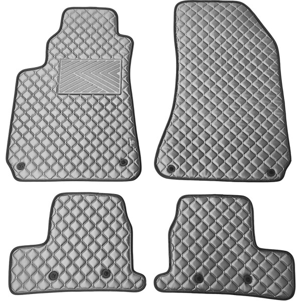 Eco-nahka matot QuiltyMats ALFA Romeo BRERA 2005-2010 (Harmaa / harmaat ompeleet)
