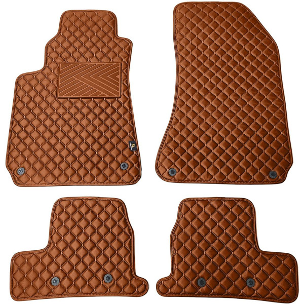 Eco-nahka matot QuiltyMats ALFA Romeo BRERA 2005-2010 (Ruskea / ruskeat ompeleet)