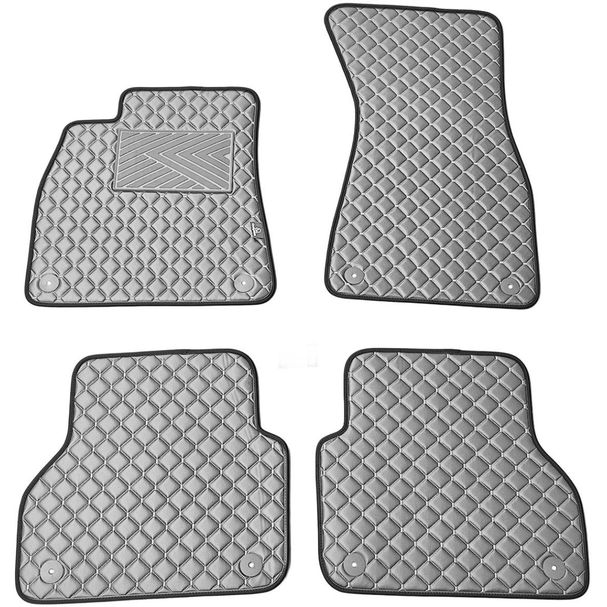 Eco-nahka matot QuiltyMats AUDI A7 2018-2025 (Harmaa / harmaat ompeleet)