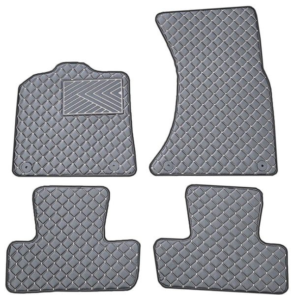 Eco-nahka matot QuiltyMats AUDI Q5 2008-2016 (Harmaa / harmaat ompeleet)