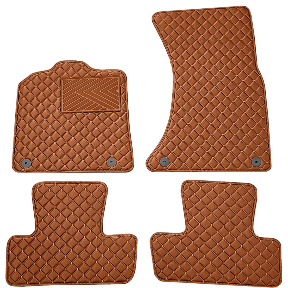 Eco-nahka matot QuiltyMats AUDI Q5 2008-2016 (Ruskea / ruskeat ompeleet)
