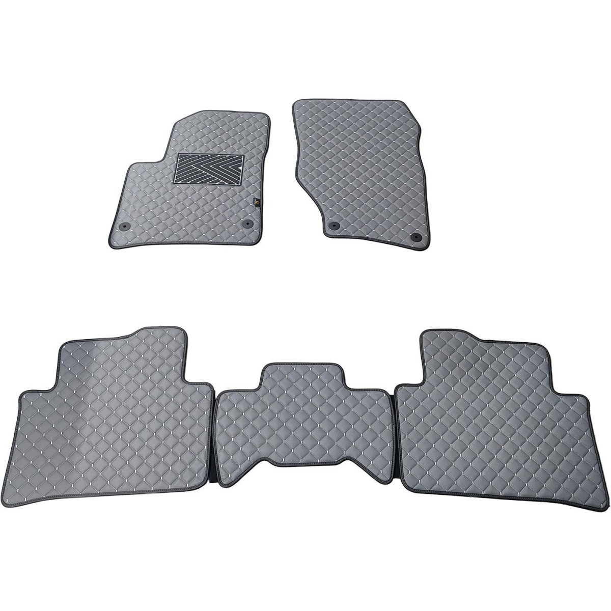 Eco-nahka matot QuiltyMats AUDI Q7 2005-2015 (Harmaa / harmaat ompeleet)
