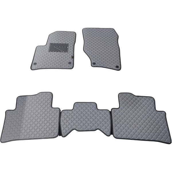 Eco-nahka matot QuiltyMats AUDI Q7 2005-2015 (Harmaa / harmaat ompeleet)