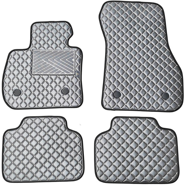 Eco-nahka matot QuiltyMats BMW 2 ser. 2014-2021 (F45) (Harmaa / harmaat ompeleet)