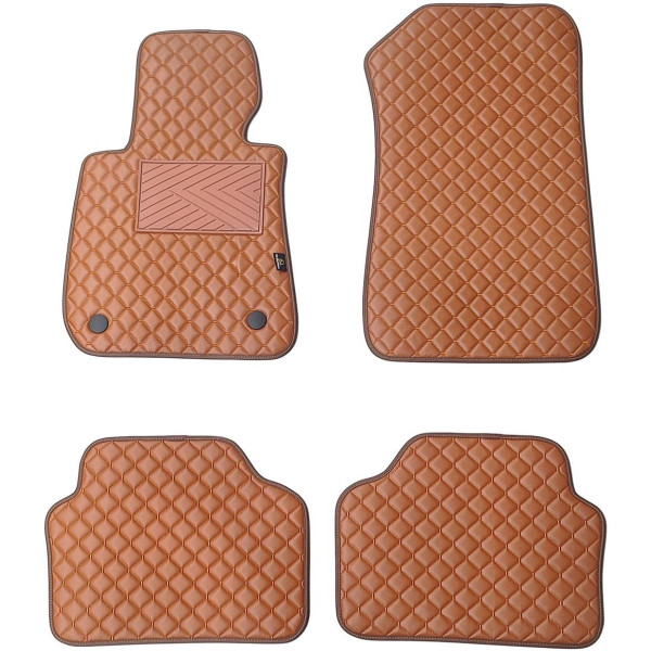 Eco-nahka matot QuiltyMats BMW 3 ser. 2005-2012 (E90/E91) (Ruskea / ruskeat ompeleet)