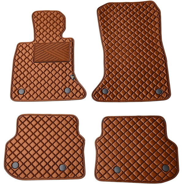 Eco-nahka matot QuiltyMats BMW 5 ser. 2010-2014 (F10) (Ruskea / ruskeat ompeleet)
