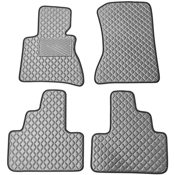 Eco-nahka matot QuiltyMats BMW X3 2003-2010 (E83) (Harmaa / harmaat ompeleet)