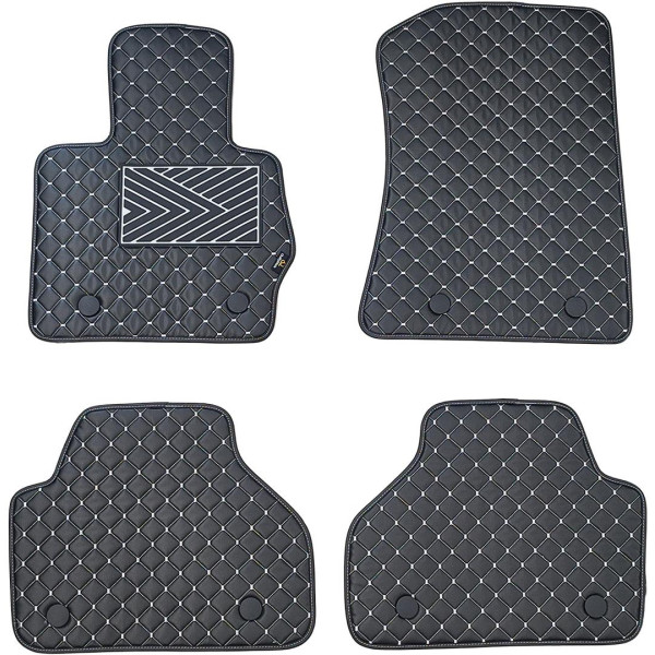 Eco-nahka matot QuiltyMats BMW X3 2010-2017 (F25) (Musta / harmaat ompeleet)