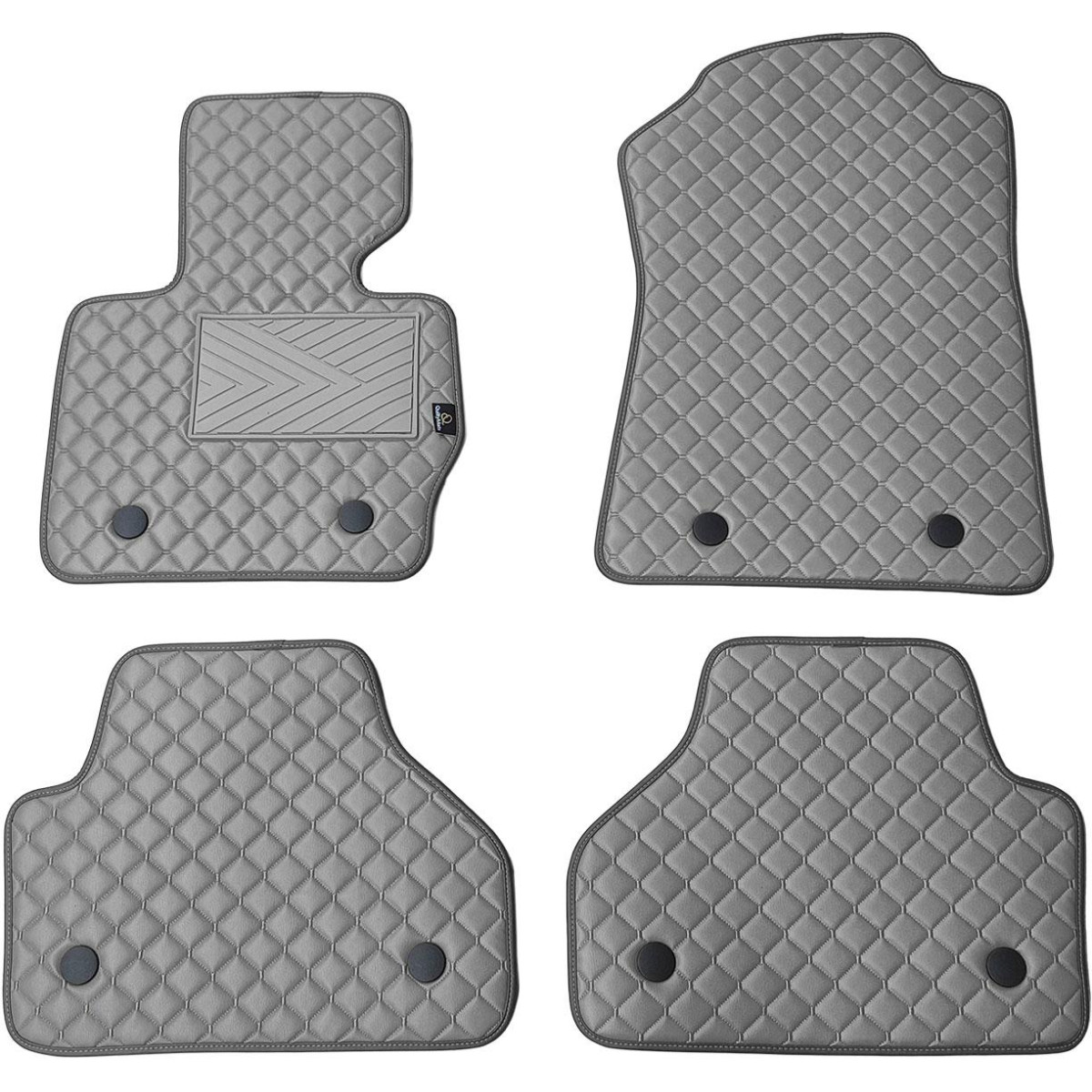 Eco-nahka matot QuiltyMats BMW X4 2014-2018 (F26) (Harmaa / harmaat ompeleet)
