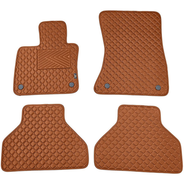 Eco-nahka matot QuiltyMats BMW X5 2007-2013 (E70) (Ruskea / ruskeat ompeleet)