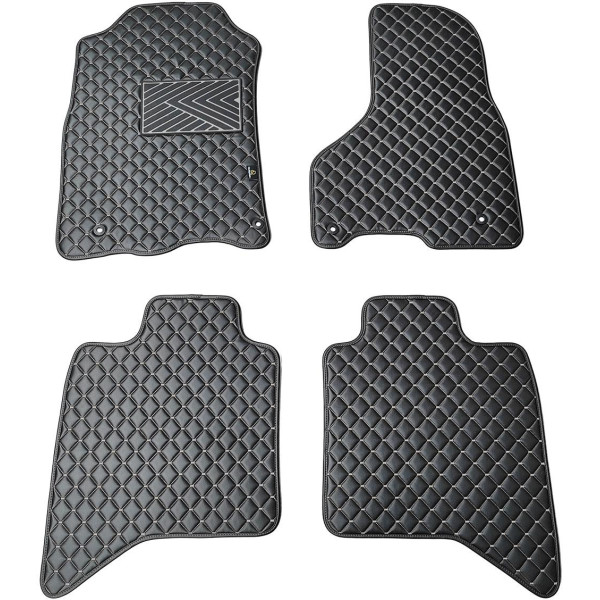Eco-nahka matot QuiltyMats DODGE RAM 2009-2019 (Musta / harmaat ompeleet)
