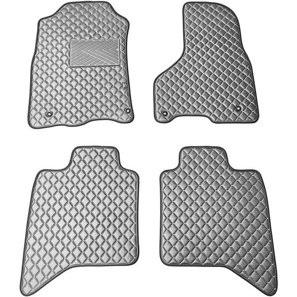 Eco-nahka matot QuiltyMats DODGE RAM 2009-2019 (Harmaa / harmaat ompeleet)