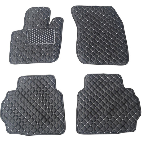 Eco-nahka matot QuiltyMats FORD MONDEO 2014-2022 (Musta / harmaat ompeleet)