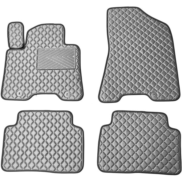 Eco-nahka matot QuiltyMats HYUNDAI TUCSON 2015-2021 (3 karta (TL)) (Harmaa / harmaat ompeleet)