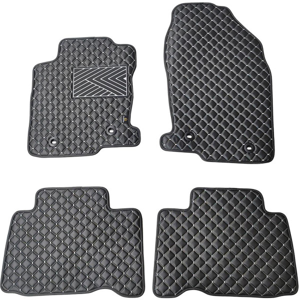 Eco-nahka matot QuiltyMats LEXUS NX 2014-2021 (Musta / harmaat ompeleet)