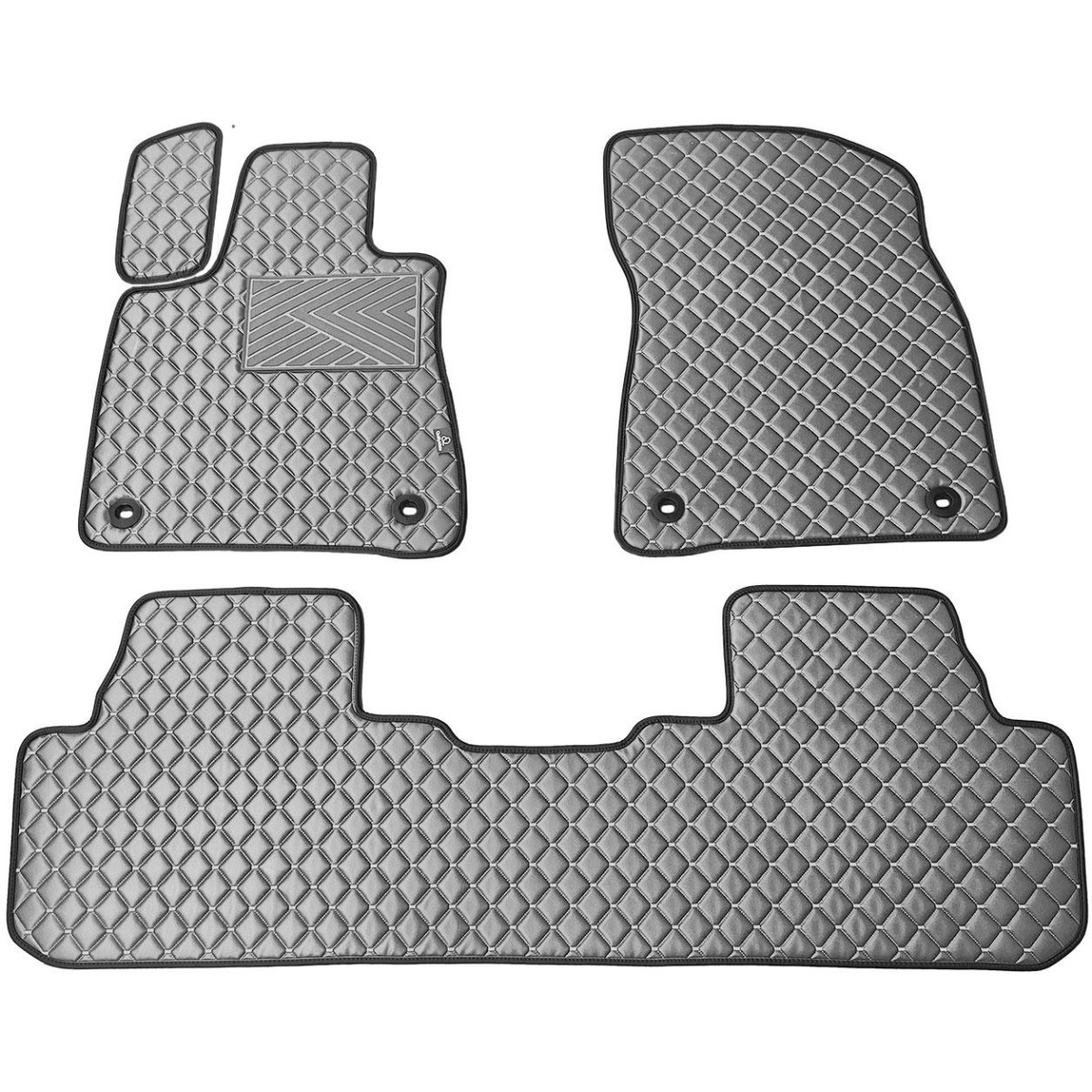 Eco-nahka matot QuiltyMats LEXUS RX 2015-2022 (Harmaa / harmaat ompeleet)
