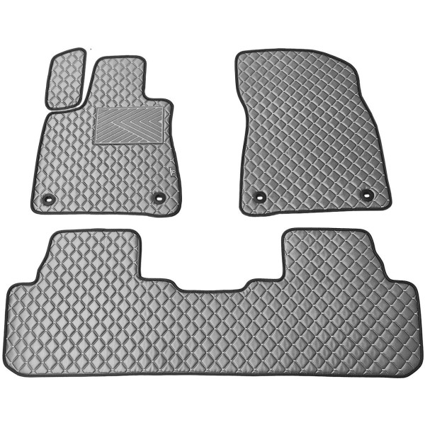 Eco-nahka matot QuiltyMats LEXUS RX 2015-2022 (Harmaa / harmaat ompeleet)