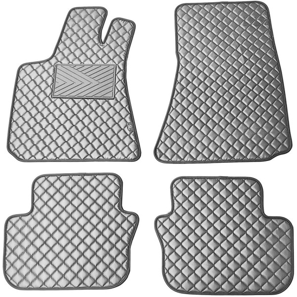 Eco-nahka matot QuiltyMats MASERATI GHIBLI 2013-2023 (Harmaa / harmaat ompeleet)
