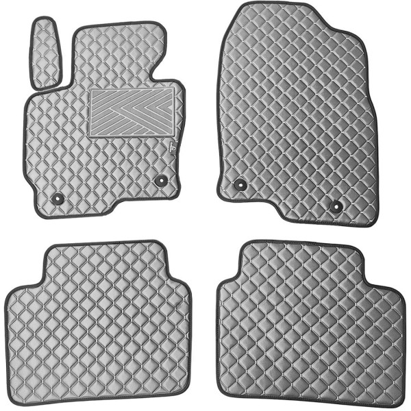 Eco-nahka matot QuiltyMats MAZDA CX-5 2012-2016 (Harmaa / harmaat ompeleet)