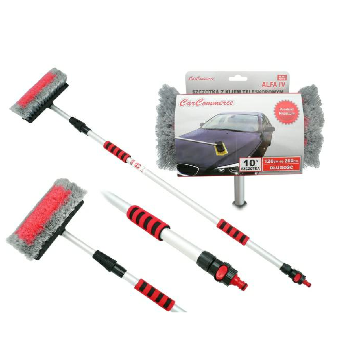 Teleskooppiharja vesiliitännällä ALFA VI, 130-300 cm