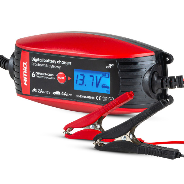 Digitaalinen akkulaturi DVL DBC 2A/4A 6V/12V AMIO-02088