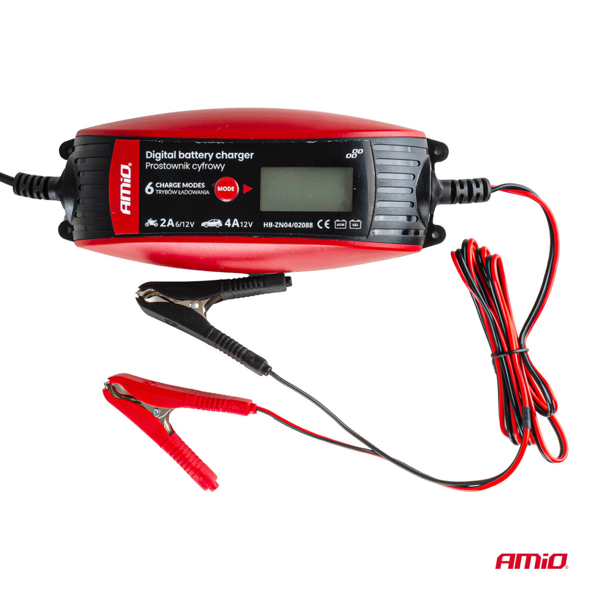 Digitaalinen akkulaturi DVL DBC 2A/4A 6V/12V AMIO-02088