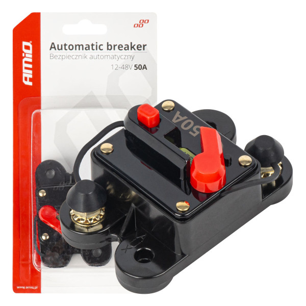 Automaattinen johdonsuojakatkaisin 50 A, 12–48 V, AMIO-03825