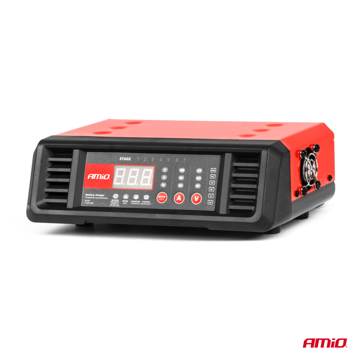 Digitaalinen akkulaturi 10A 6V/12V AMIO-04056