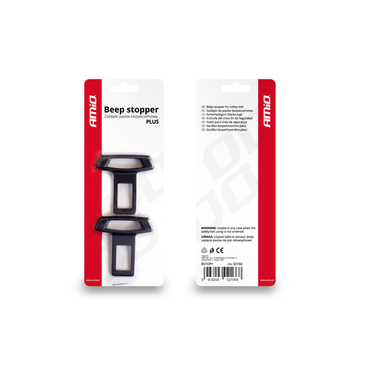 Turvavyön hälytysäänenvaimentimet BSTOP+, 2 kpl. AMIO-02166
