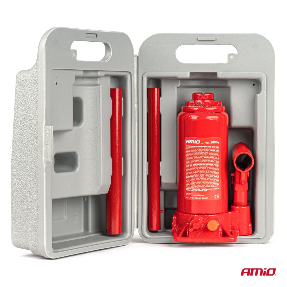 Hydraulinen pylväsnostin 5 t, PVC-laatikko AMIO-04183