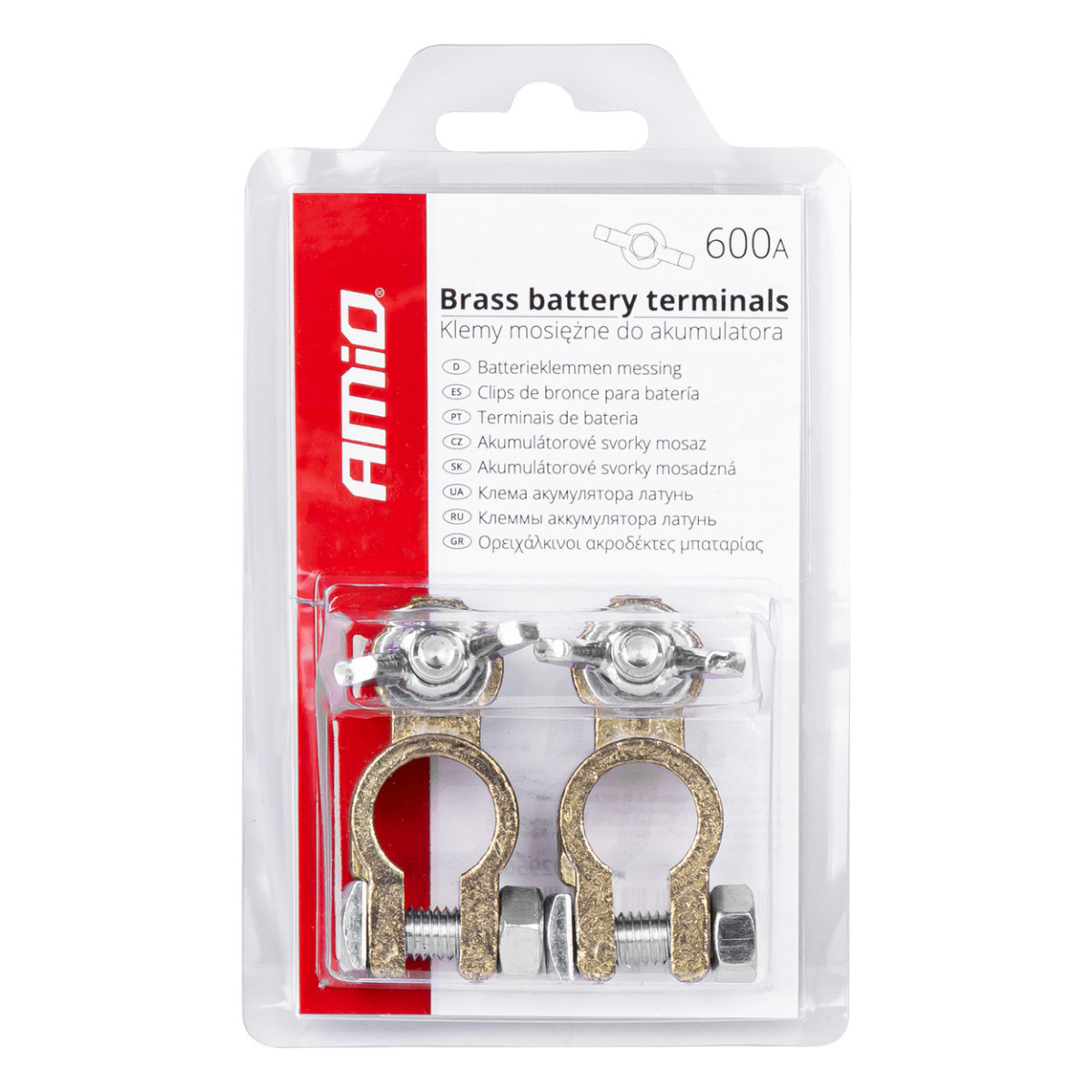 Akkuliittimet 600 A, kupari, 2 kpl. AMIO-02956